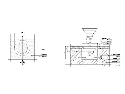电气节点 埋地灯 水底灯 侧壁灯 投光灯 景观灯 施工图