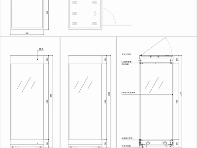 现代柜子 展柜 施工图