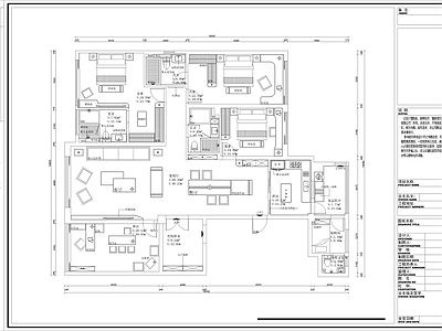 户型优化 185㎡大平层 五房 施工图