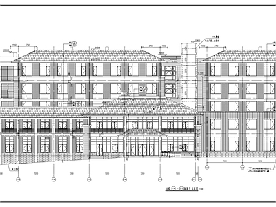 现代办公楼建筑 法制教育机构建筑 施工图