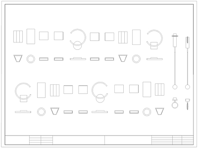 现代灯具图库 壁灯 施工图