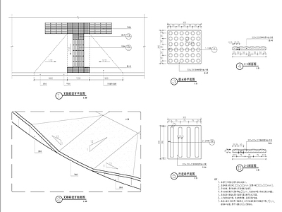景观节点 无障碍盲道通用图 市政盲道通用详图 盲道通用详图 施工图