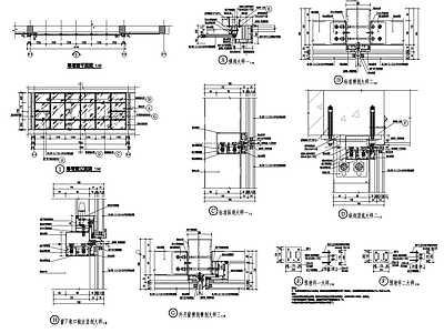 钢结构 玻璃 玻璃幕墙 施工图