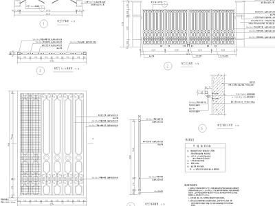 现代其他景观 特色铁艺装饰大 消防铁艺大 施工图