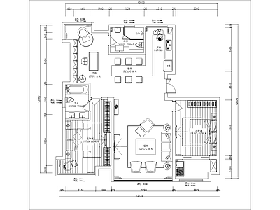 现代客厅 立面图 平面布置 施工图