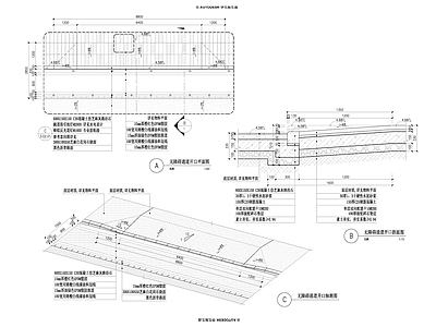 现代公园景观 人行道无障碍 施工图