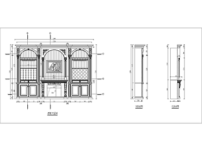 欧式家具节点详图 柜体节点 施工图
