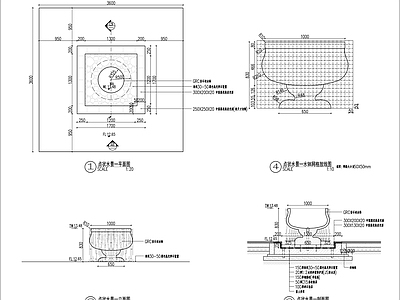景观节点 水景 施工图