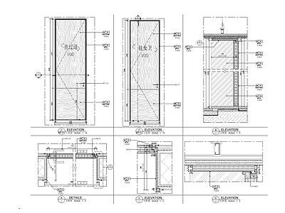 侘寂门节点 台湾设计 绿系产品 推拉平开 施工图