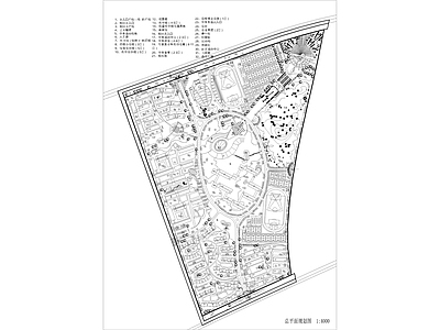 现代校园景观 平面规划图 施工图