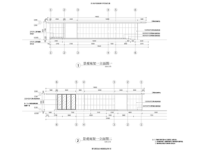 现代亭子 景观亭 施工图