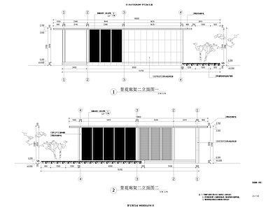 现代亭子 景观亭 施工图