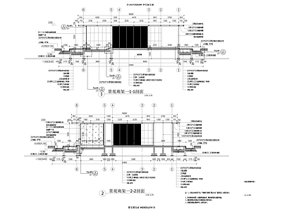 现代廊架 廊架 施工图