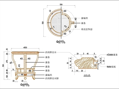 欧式桌椅 欧式几类 施工图