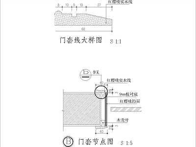 现代其他节点详图 套与玻璃节点 施工图