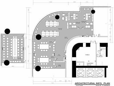 现代会议室 会议 弧型办公区 施工图