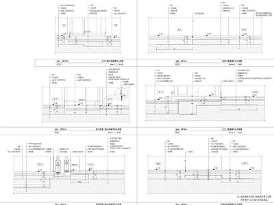 现代地面节点 建发标准 地坪节点 通用地面 槛石节点 施工图