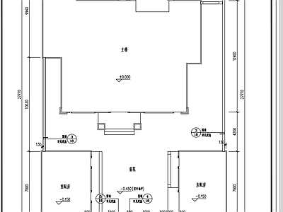 现代别墅建筑 别墅带院子附房 建筑结构 施工图