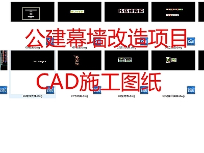 现代其他建筑 公建幕墙 幕墙改造 CA 施工图