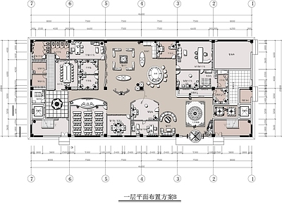 现代整体办公空间 938平米办公室 办公空间平面图 施工图