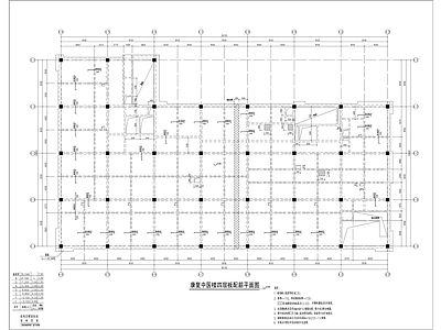 混凝土结构 康复中心 6层建筑框架结构 锚杆地基处理 医疗建筑 施工图