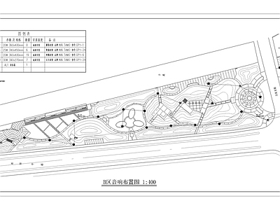 电气图 系统图 公园 公园音响系统 公园灯具布置图 施工图