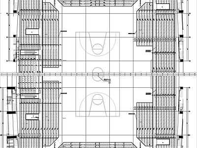 现代建筑工程节点 体育比赛区看台 施工图