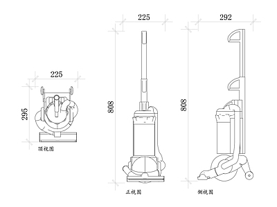 现代电器 森吸尘器设计 戴森吸尘器外观 戴森吸尘器结构 戴森吸尘器创新 戴森吸尘器体验 施工图