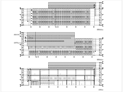 现代其他建筑 三层中学食堂建施 施工图