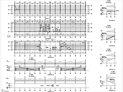 现代其他建筑 田径场看台建施 施工图