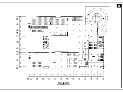 现代图书馆 某大学图书馆平面 施工图