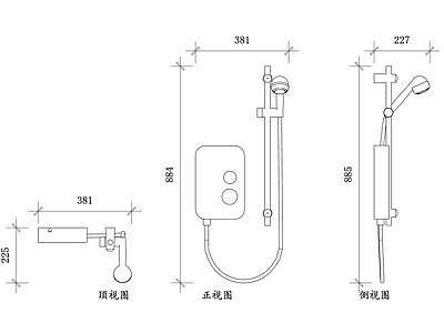 现代卫浴设施 电动淋浴器品牌 电动淋浴器安装 电动淋浴器使用 电动淋浴器保养 电动淋浴器设计 施工图