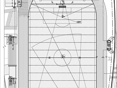 现代其他建筑 地上田径场地下室 施工图