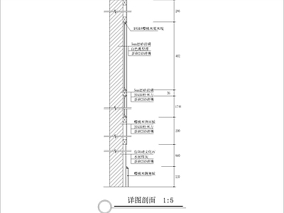 现代其他节点详图 木饰面 玻璃墙 节点图 施工图