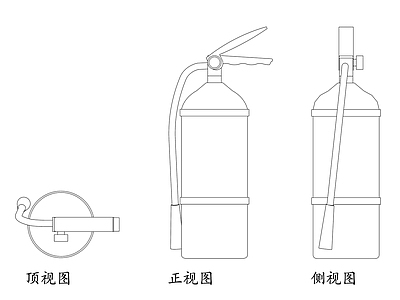 现代其他商业空间 灭火器类型 灭火器使用 灭火器维护 灭火器检查 灭火器放置 施工图