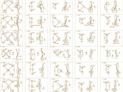 建筑工程节点 幕墙玻璃驳接爪 施工图