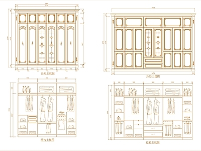 欧式柜子 图块 施工图