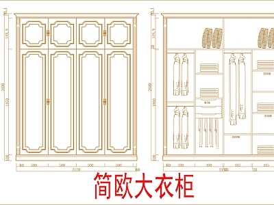 欧式柜子 图块 施工图