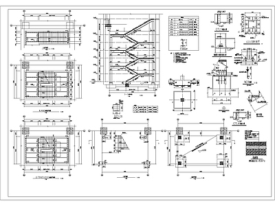 现代楼梯节点 连廊 详图 施工图