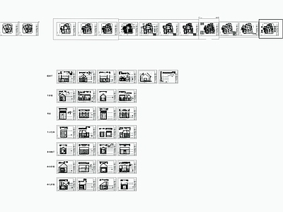 平层 平层全套 平层水电图 平层立面图 施工图