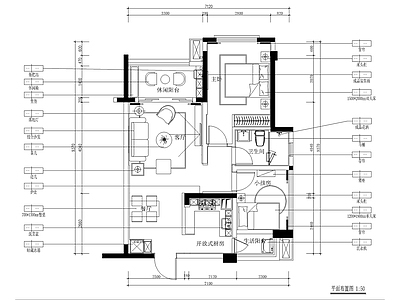 平层 装修平面布置图 小户型 施工图