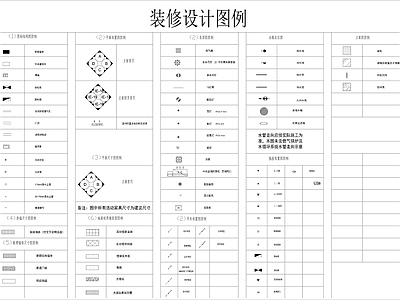 现代图例 制图 室内 水电 工装 施工图