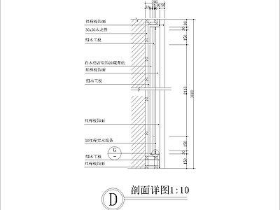 现代其他节点详图 木饰面节点图 施工图