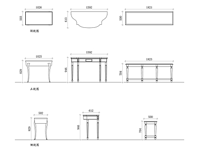 现代柜子 古典桌设计 古典桌外观 古典桌材质 古典桌风格 古典桌装饰 施工图