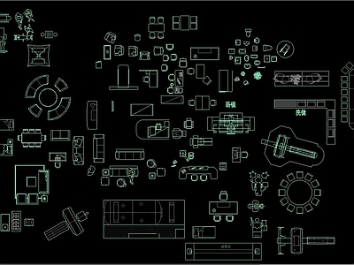 现代综合家具图库 家具图库 医院器材 安防监控 施工图