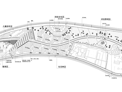 景观平面图 大坝景观设计 公园平面图 施工图