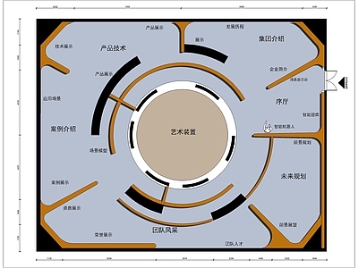 现代其他文化空间 展馆展览展厅布置 施工图