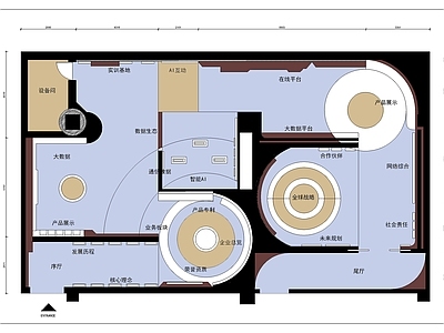 现代其他文化空间 展馆展览展厅布置 施工图