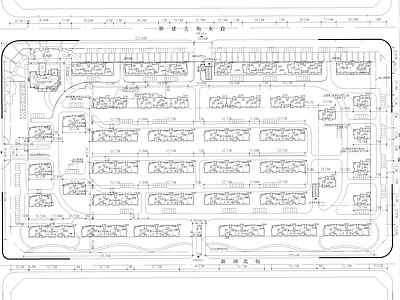 现代规划设计 小区总平面图 居住区规划 乡村规划 施工图