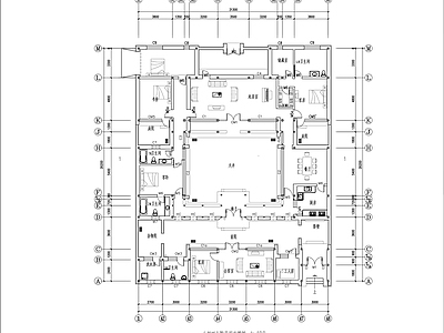 民宿建筑 民宿四合院建筑图 自建房民 施工图